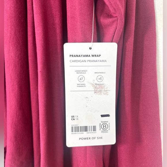 Athleta Pranayama Wrap Cardigan Open Front Sweater NWT Size 1X - Picture 10 of 14